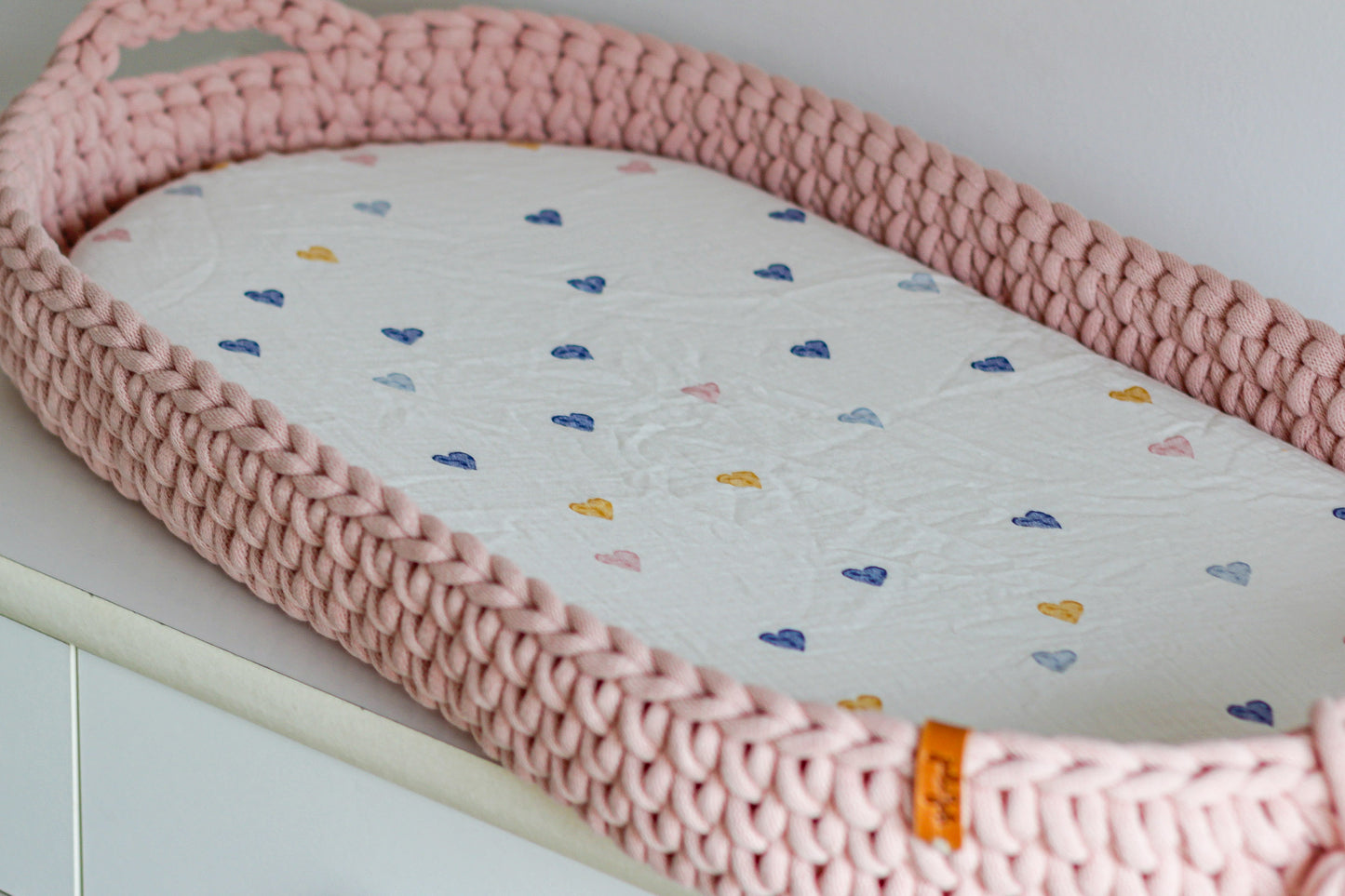 BABY CHANGING BASKET | Pastel Pink