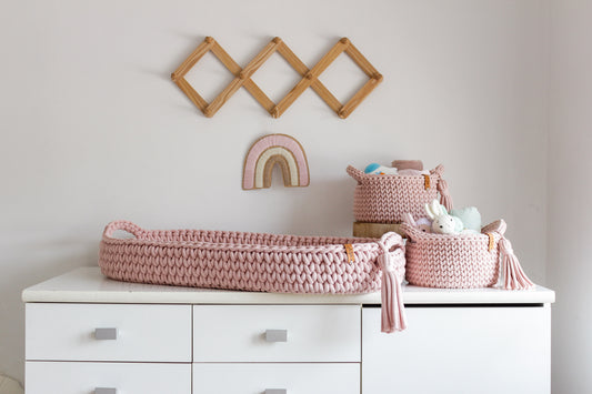 BABY CHANGING BASKET | Pastel Pink