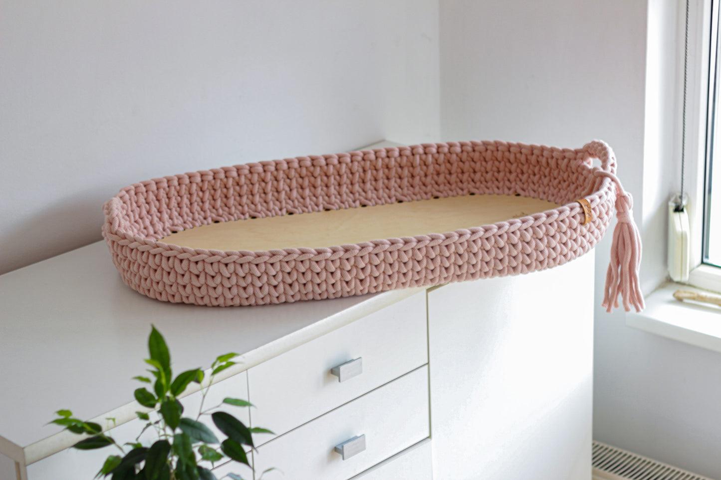 BABY CHANGING BASKET | Pastel Pink