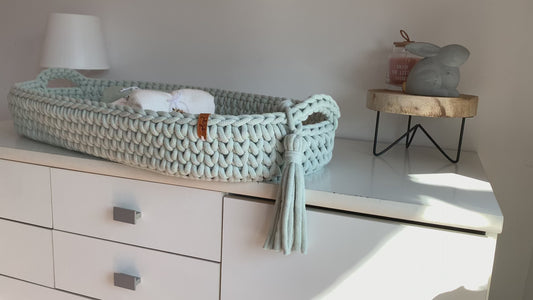 BABY CHANGING BASKET | Milky Green